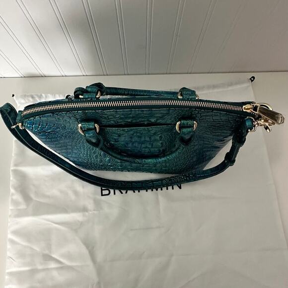 Brahmin Medium Duxbury Satchel In Peacock Melbourne Leather - Picture 11 of 15